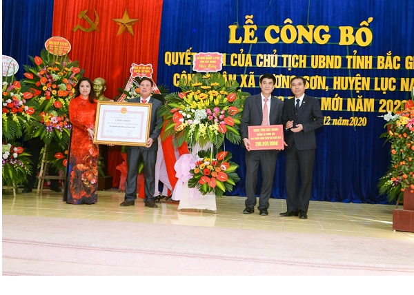 Xã Cương Sơn đón nhận danh hiệu xã đạt chuẩn nông thôn mới năm 2020
