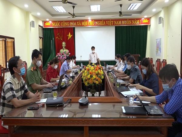 UBND huyện tổ chức hội nghị trực tuyến về phòng, chống dịch Covid-19