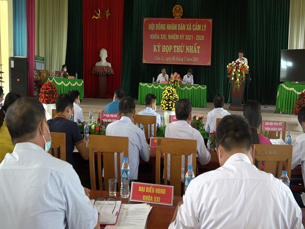 HĐND xã Cẩm Lý tổ chức kỳ họp thứ nhất nhiệm kỳ 2021- 2026