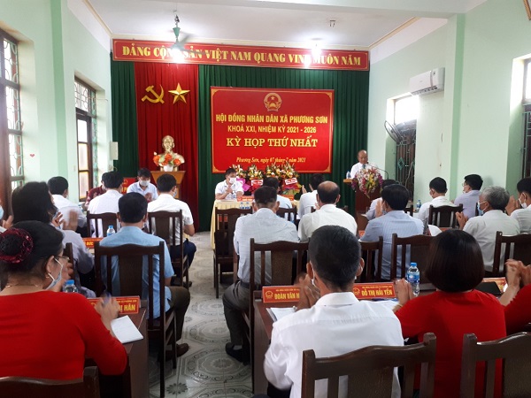 HĐND xã Phương Sơn tổ chức kỳ họp thứ nhất nhiệm kỳ 2021- 2026