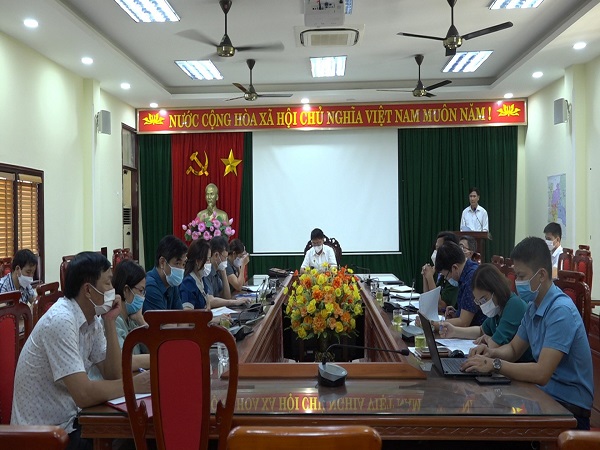 UBND huyện tổ chức hội nghị trực tuyến về công tác phòng, chống dịch Covid-19