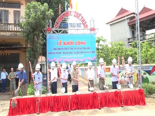 UBND huyện tổ chức khởi công xây dựng đường tỉnh 289B- Hồ Suối Nứa ( Đông Hưng)