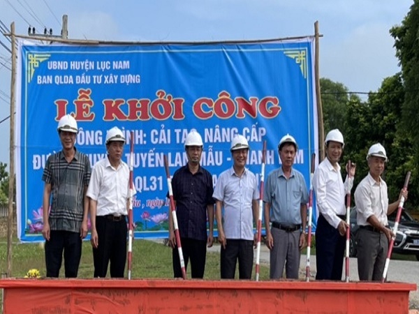 UBND huyện tổ chức khởi công công trình: Cải tạo, nâng cấp đường huyện tuyến Lan Mẫu – Thanh Lâm