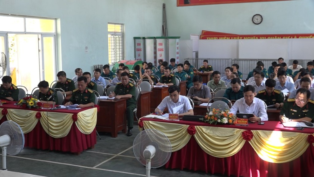 BCHQS huyện Lục Nam tổ chức sơ kết thực hiện nhiệm vụ 6 tháng đầu năm