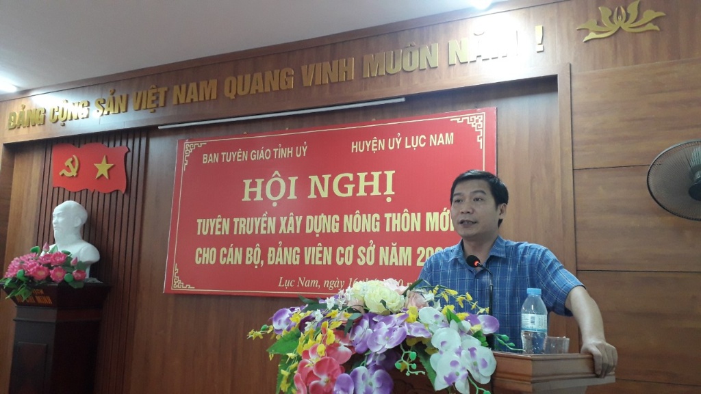 Ban tuyên giao tỉnh ủy phối hợp với Huyện ủy Lục  Nam tổ chức Hội nghị tuyên truyền xây dựng NTM