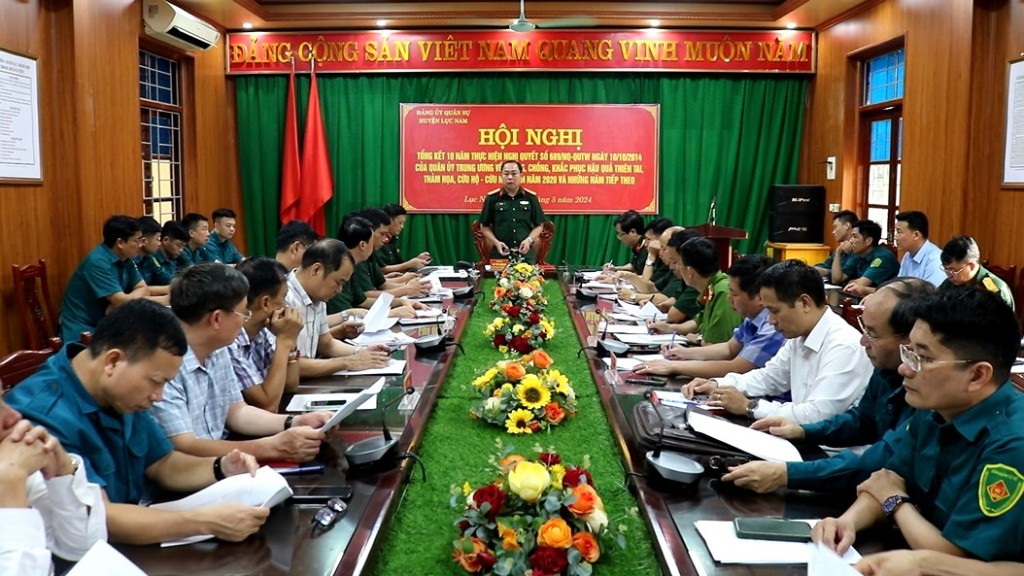 BCHQS huyện Lục Nam tổng kết 10 năm thực hiện Nghị quyết số 689, ngày 10/10/2014 của Quân ủy Trung ương về phòng, chống, khắc phục hậu quả thiên tai|https://lucnam.bacgiang.gov.vn/zh_CN/chi-tiet-tin-tuc/-/asset_publisher/Enp27vgshTez/content/bchqs-huyen-luc-nam-tong-ket-10-nam-thuc-hien-nghi-quyet-so-689-ngay-10-10-2014-cua-quan-uy-trung-uong-ve-phong-chong-khac-phuc-hau-qua-thien-tai