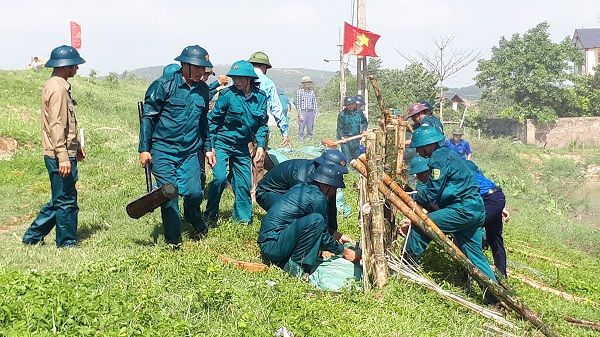 UBND huyện tổ chức diễn tập PCLB - TKCN tại xã Yên Sơn