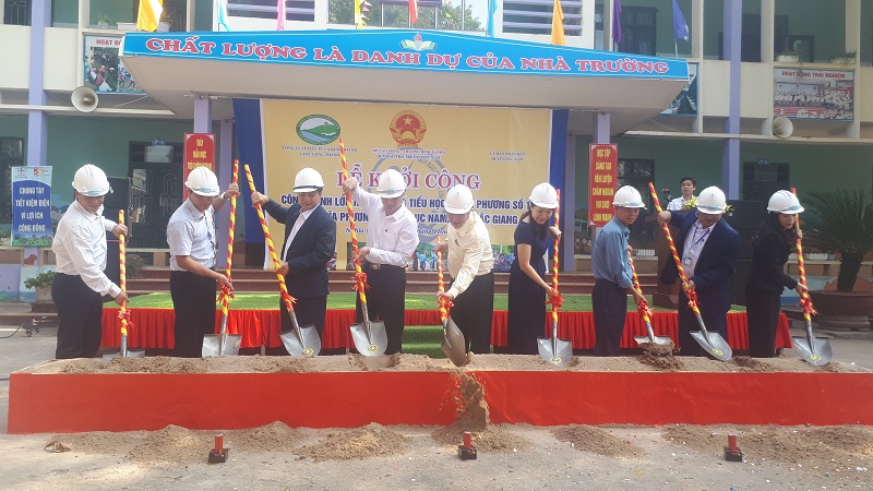 Quỹ bảo trợ trẻ em Việt Nam hỗ trợ xây dựng phòng học  tại trường tiểu học Nghĩa Phương số 1