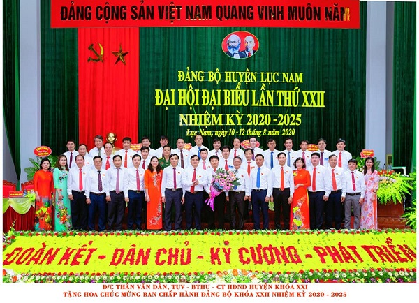 Đại hội đại biểu Đảng bộ huyện Lục Nam khoá XXII, nhiệm kỳ 2020-2025 thành công tốt đẹp