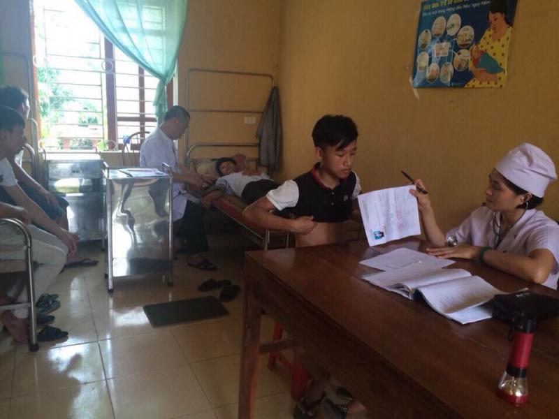 Hội đồng KSK huyện khám sức khỏe TN tại cụm xã Nghĩa Phương