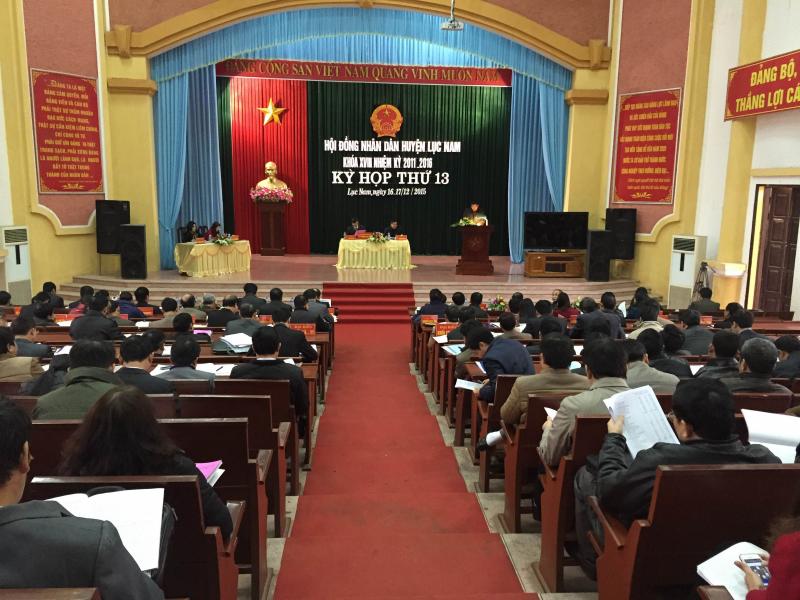 HĐND huyện Lục Nam khoá XVIII tổ chức kỳ họp thứ 13
